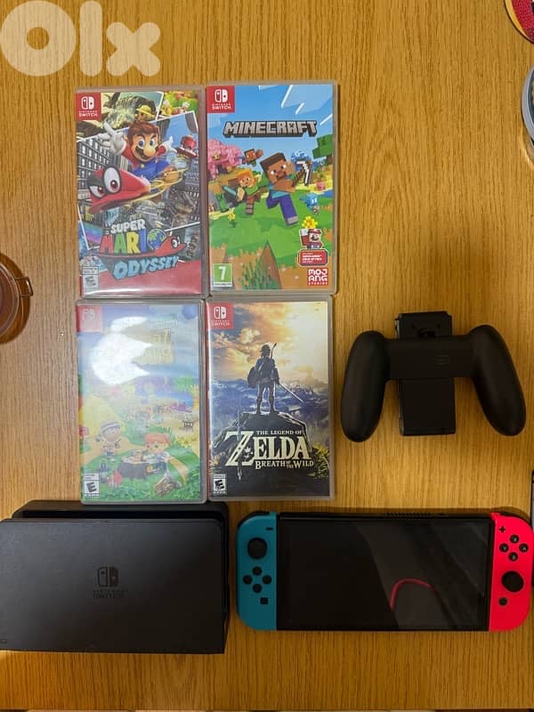 Nintendo Switch OLED (4 Games+ All Accessories) 0