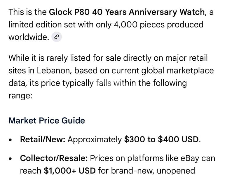 Glock P80 40 Years Anniversary Watch 2