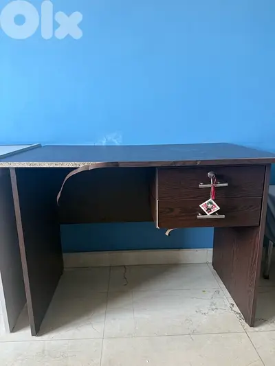 brown desk