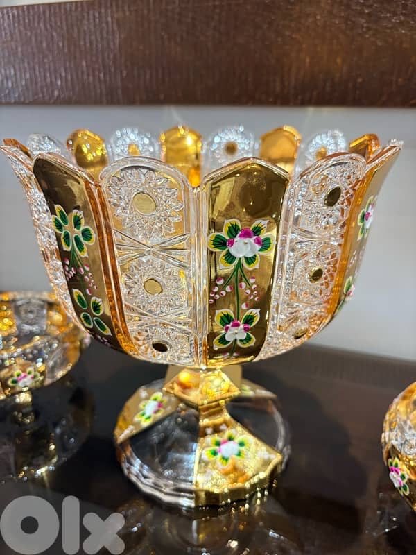 like new crystal three pieces 0