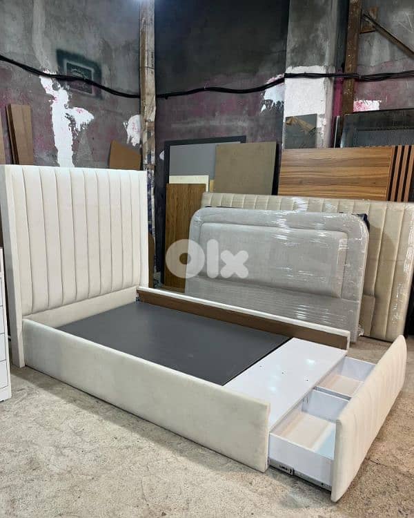 New Modern Bed 120cm with 2 Drawers High Quality 0