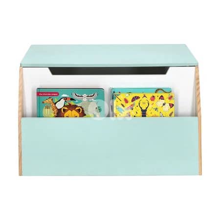 Wooden Storage Bench for Books and Toys 66 x 40 x 40 CM 2