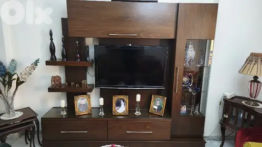 TV Unit - مكتبة خشب زين