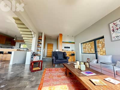 L18734Chalet with Terrace For Sale in Ouyoun El Siman, Mzar