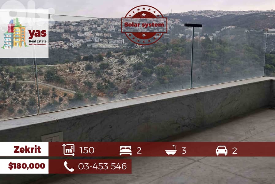 Zikrit 150m2 | 20m2 Terrace | Solar System | Calm Area | View | EW 0