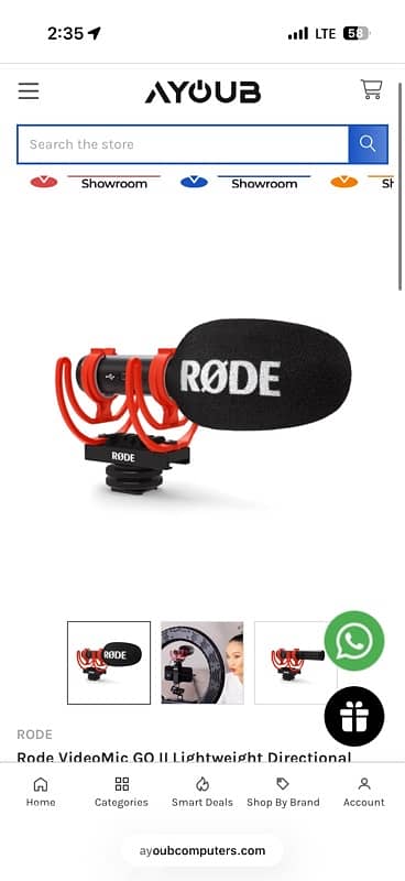 Rode VideoMic GO II Lightweight Directional Microphone 0
