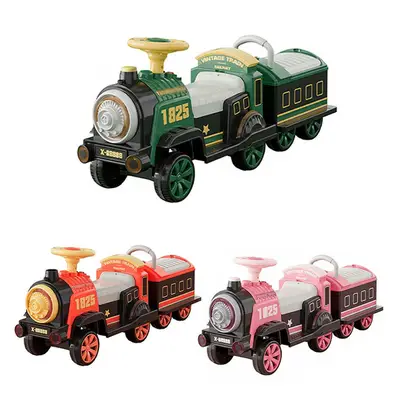 Electric Ride-On Train for Kids – Vintage Design 6V - قطار كهربائي