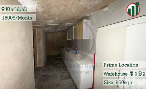 Warehouse for rent in Kfarhbab!!