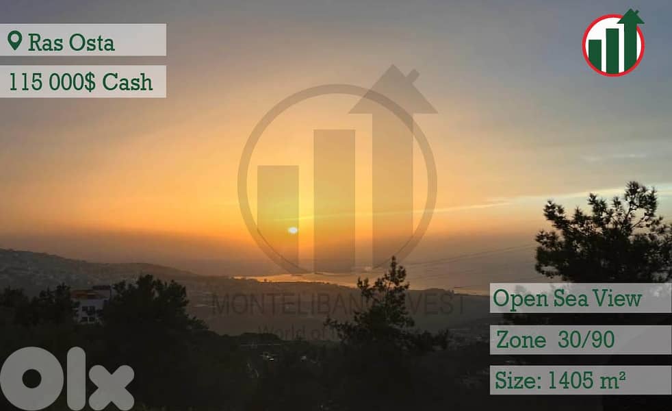 Land for Sale in Ras Osta with Open Sea View !!! 0
