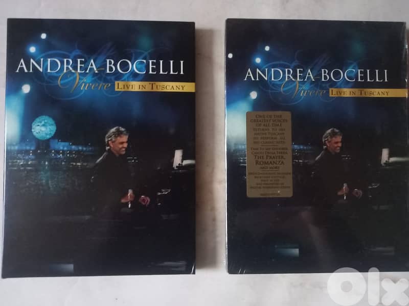 Andrea Bocelli: Vivere Live in Tuscany DVD and CD package. 0