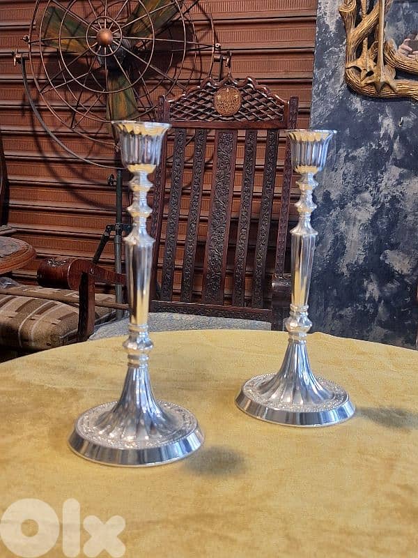 pair of antique candle holder 1