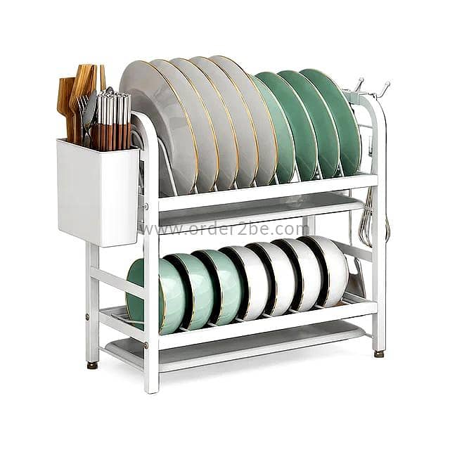 2-Tier Compact Dish Drying Rack 8