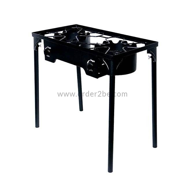 Outdoor Propane Stove — Dual Burner, Cast Iron 8
