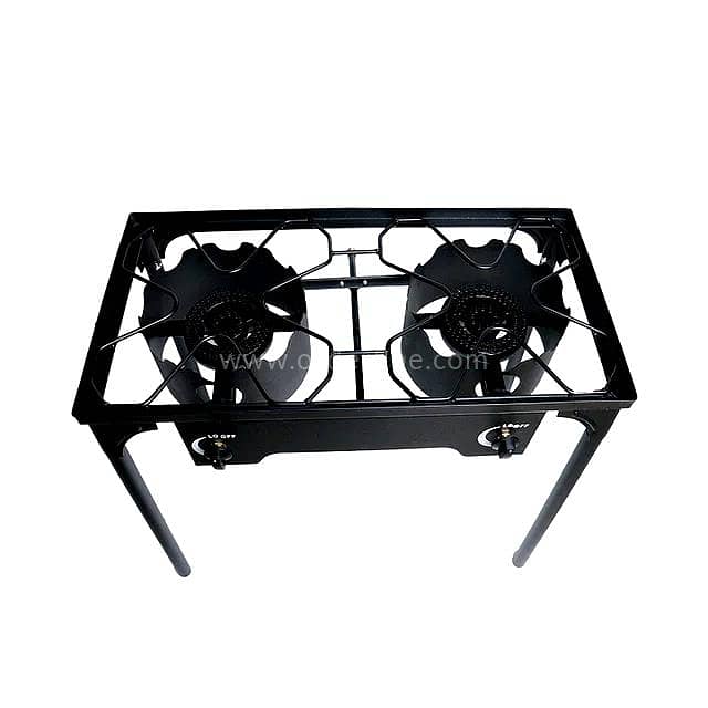 Outdoor Propane Stove — Dual Burner, Cast Iron 9