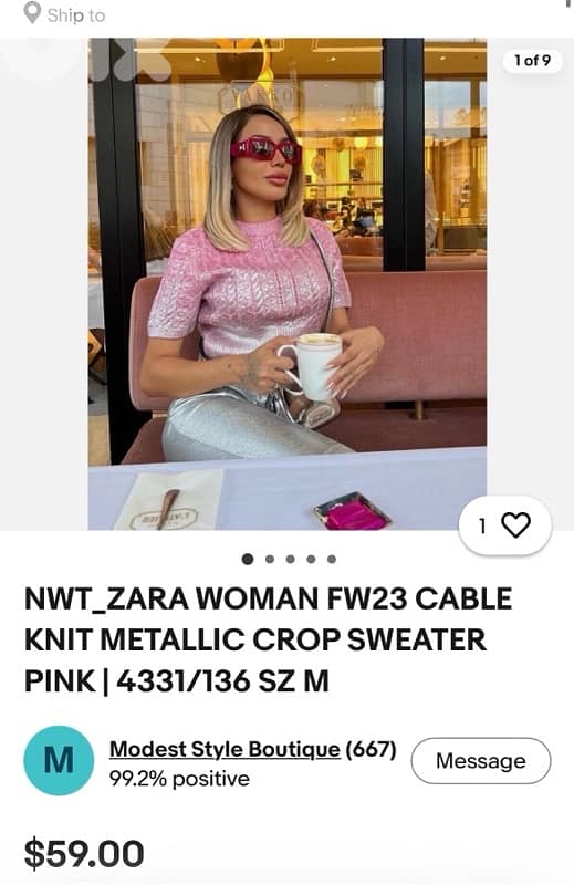 ZARA NEW IN TAG 8