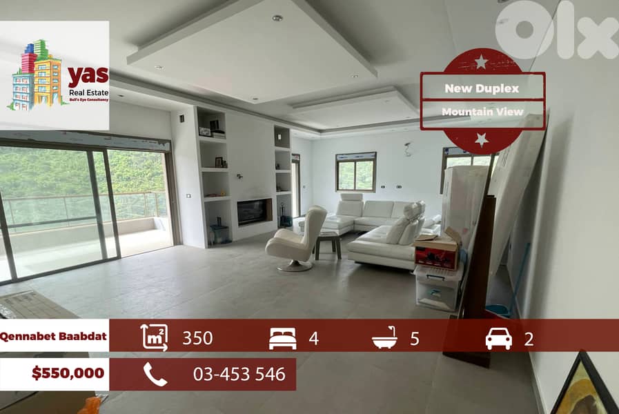 Qennabet Baabdat 350m2 | 350m2 Rooftop Duplex | New | TCH 0