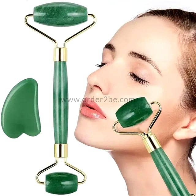 2-Piece Facial Roller & Gua Sha Massage Set 5