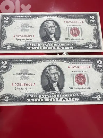 2$ / 1963 series / Two pcs