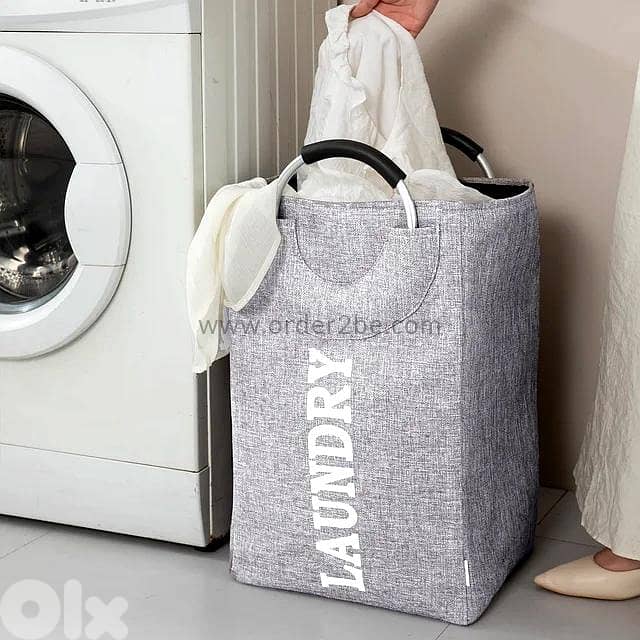 Freestanding Laundry Bag with Padded Aluminum Handles 2