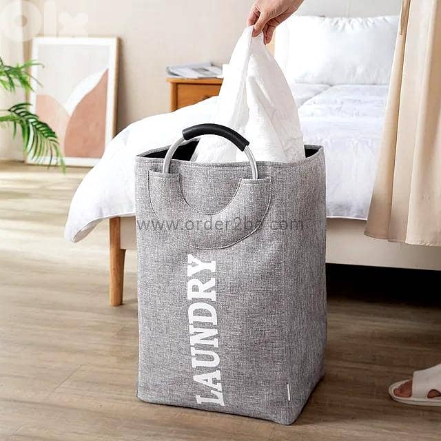 Freestanding Laundry Bag with Padded Aluminum Handles 4