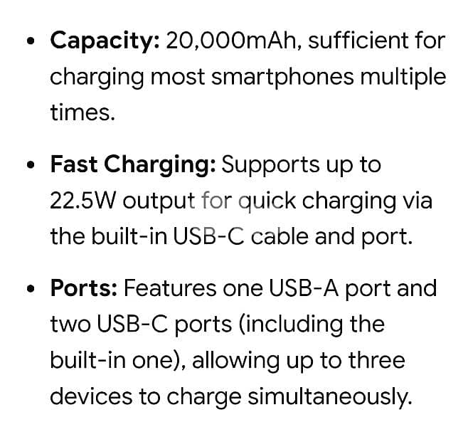 Anker Zolo Power Bank 20000mah 22.5Watt 6