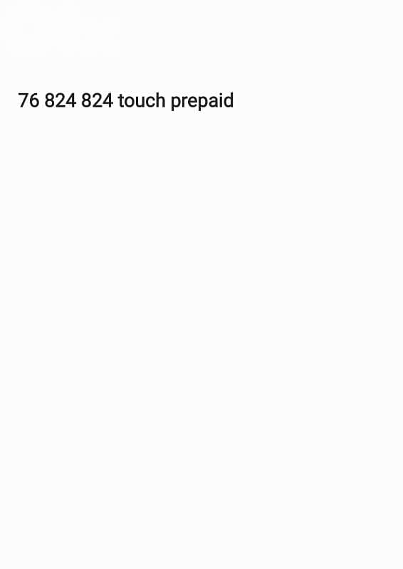 Touch Prepaid 0