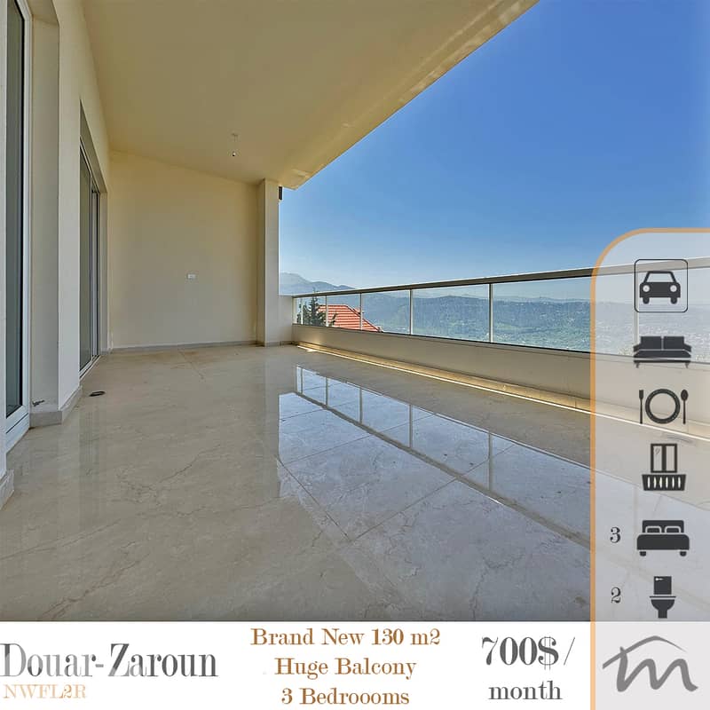 Douar - Zaroun | Brand New 3 Bedrooms Apartment | Huge Balcony | View 0