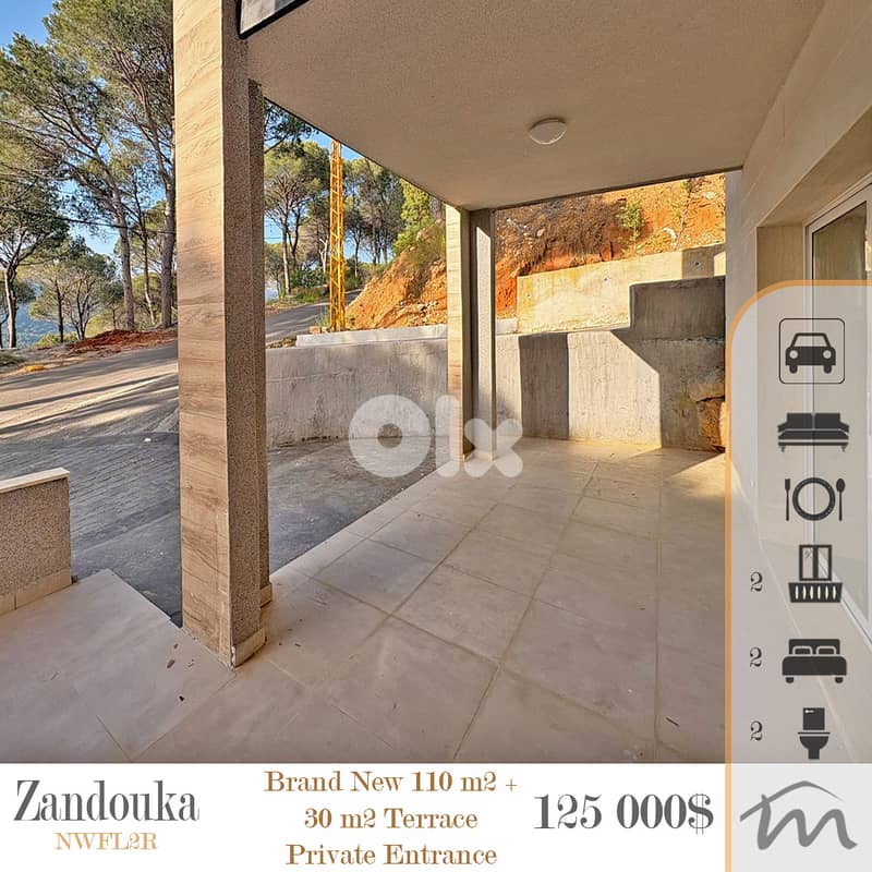 Zandouka | Green Escape | Brand New 110m² + Terrace | Private Entrance 0