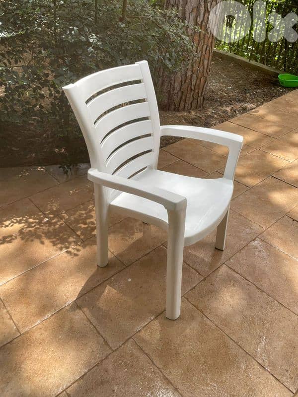Plastic Table and 14 Chairs 0