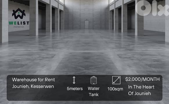 Warehouse for rent in Jounieh 0