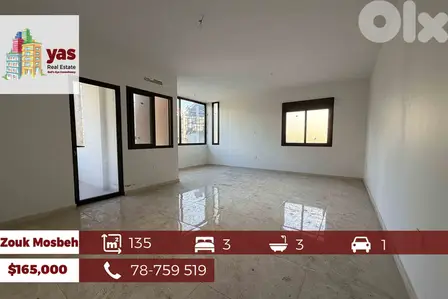 Zouk Mosbeh 135m2 | Brand New | Excellent Condition | Calm Area | EH |