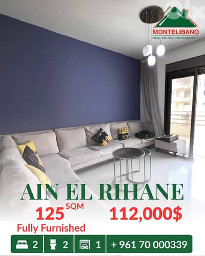 125 sqm Apartment For Sale in Ain El Rihane عين الريحانة