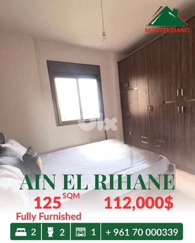 125 sqm Apartment For Sale in Ain El Rihane عين الريحانة