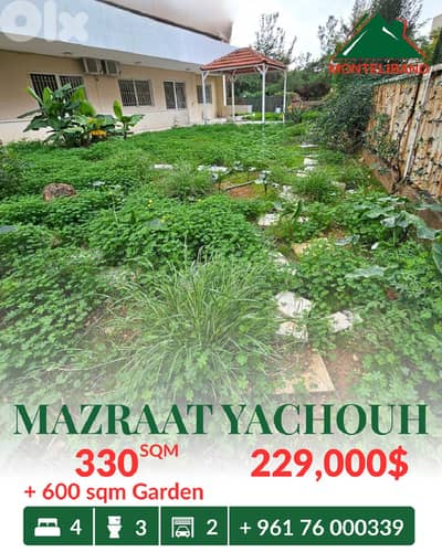 300 sqm Apartment For Sale in Mazraat yachouh with 600 sqm Garden