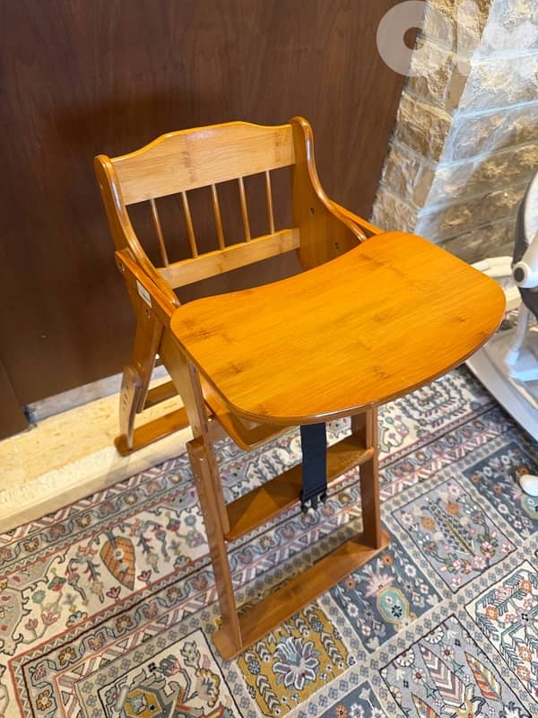 Brand New Luxury Wooden High Chair (Bamboo) - Never Used 0