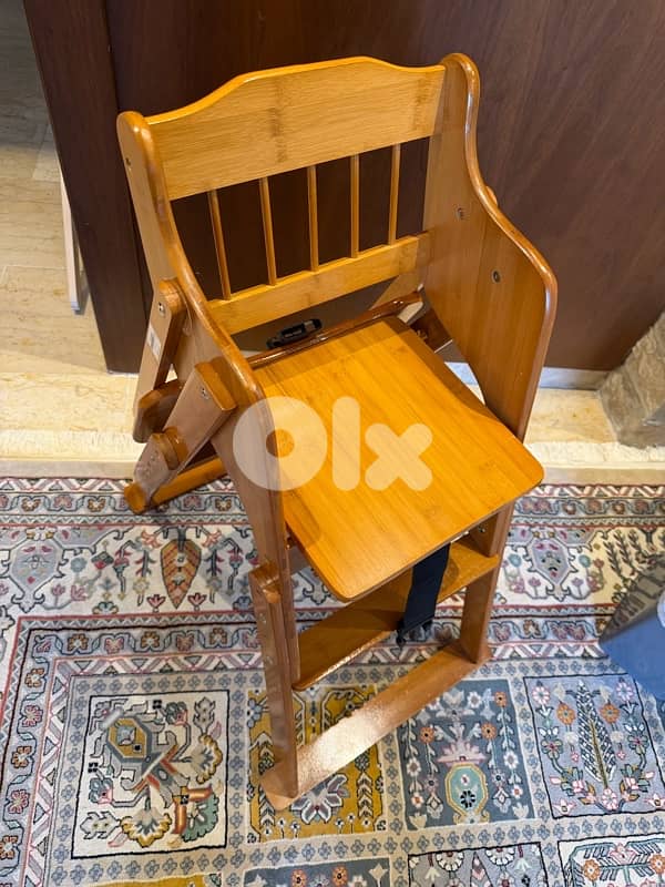 Brand New Luxury Wooden High Chair (Bamboo) - Never Used 2