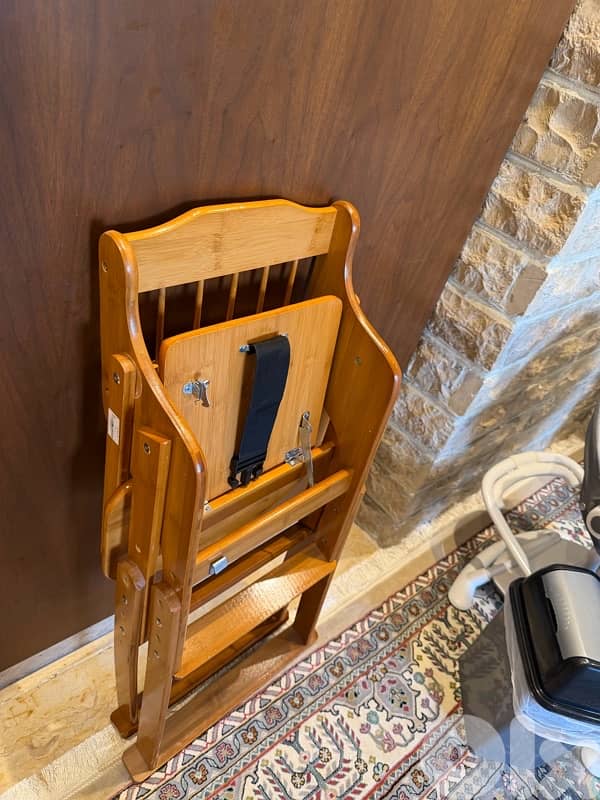 Brand New Luxury Wooden High Chair (Bamboo) - Never Used 3