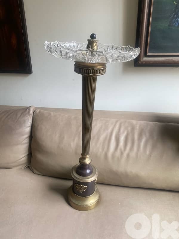 rare bronze and crystal old french  bonboniere / ashtray . 71 x 32 cm 4