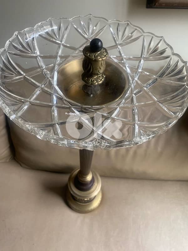 rare bronze and crystal old french  bonboniere / ashtray . 71 x 32 cm 5