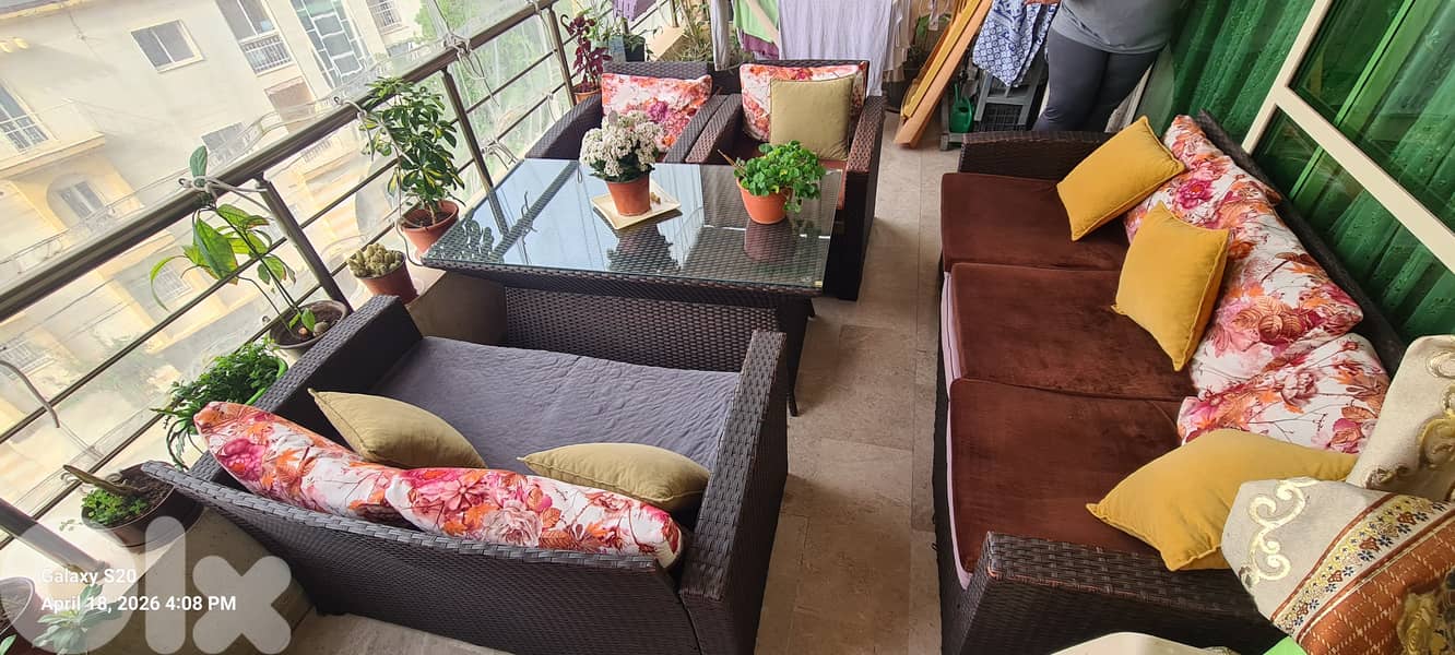 Premium 5-Piece Brown Rattan Garden/Balcony Set - Excellent Condition 1