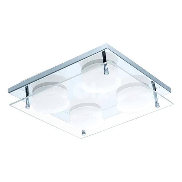 EGLO Abiola Quad LED Ceiling Light – 22×22 cm, 1800 lm Warm White Glow 0