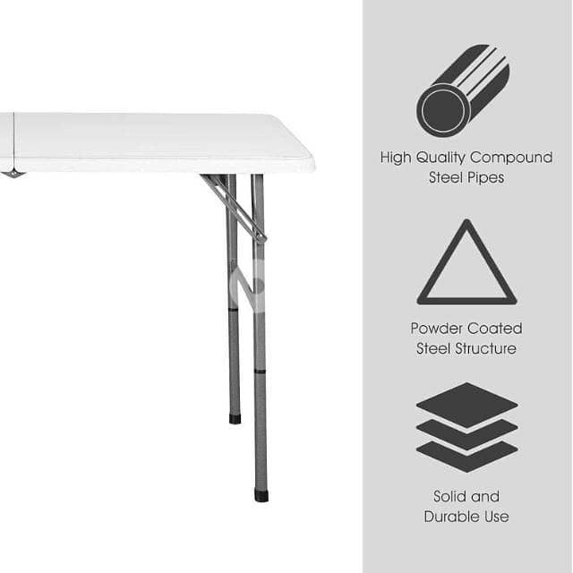 Folding Study Table with 3 Heights & Compact Briefcase Design 6