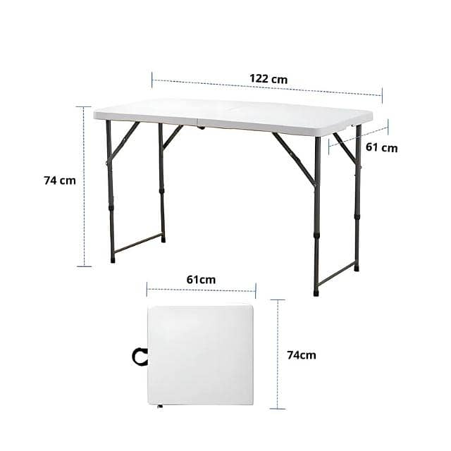 Folding Study Table with 3 Heights & Compact Briefcase Design 7