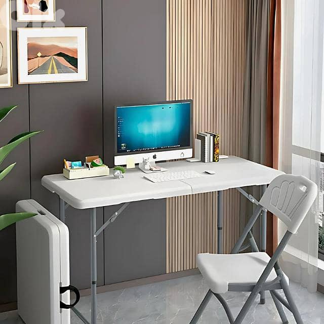 Folding Study Table with 3 Heights & Compact Briefcase Design 8