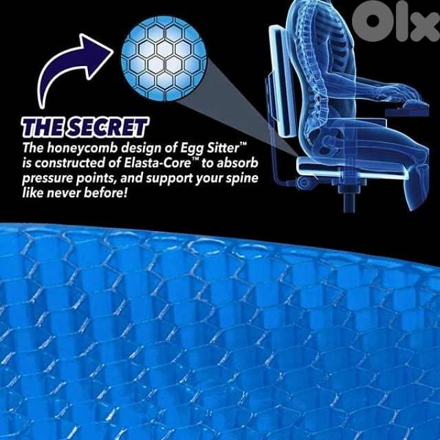 Egg Sitter Seat Cushion, Back Relief Polymer Pad for Car & Office 4