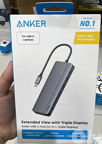 Anker Usb-c Hub 14 in 1 triple display A8389HA1