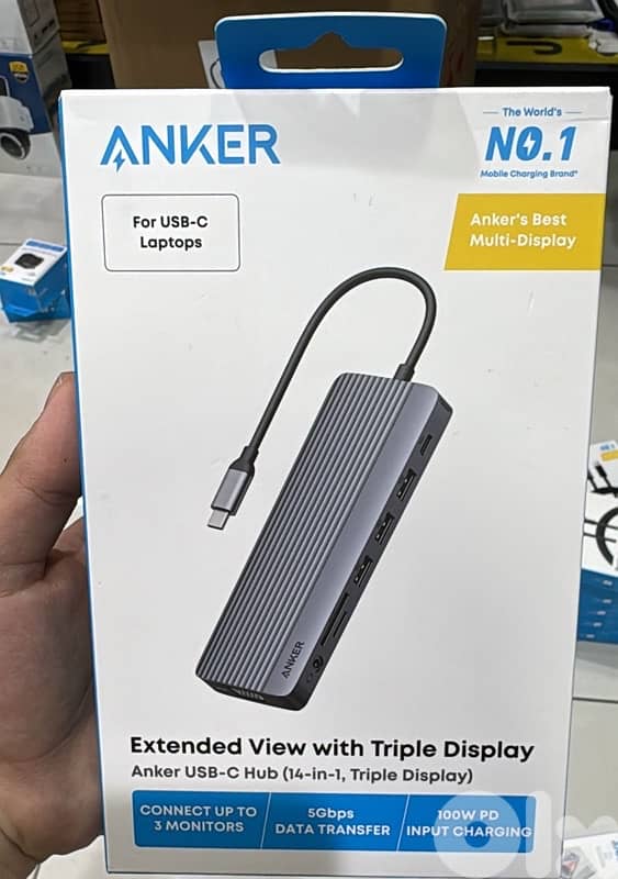 Anker Usb-c Hub 14 in 1 triple display A8389HA1 0