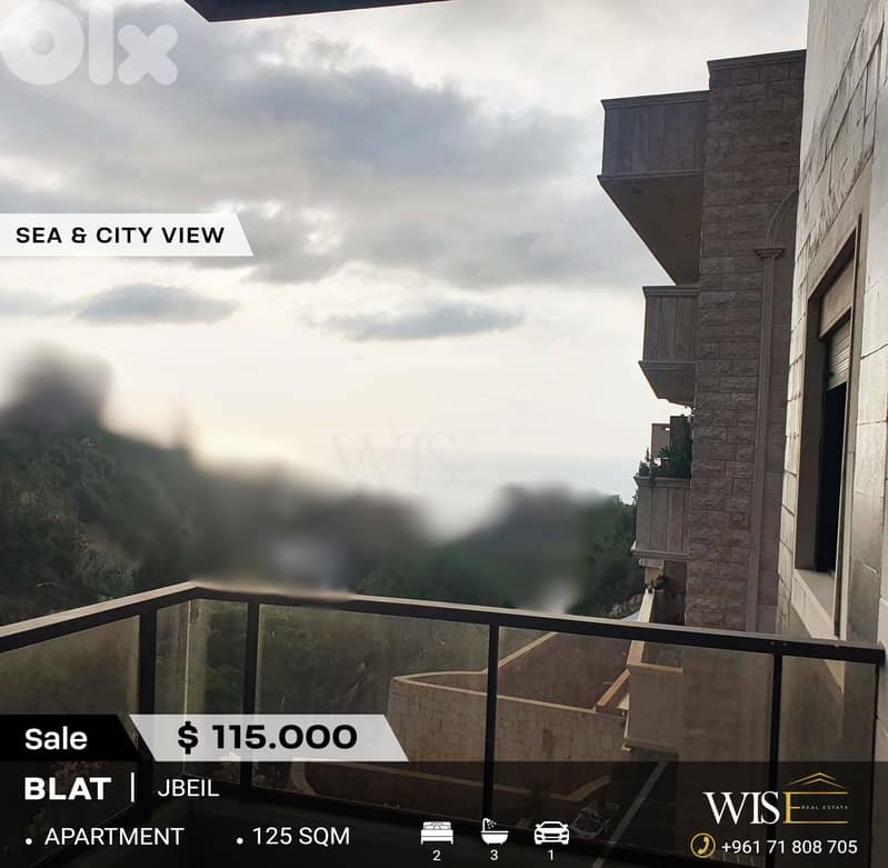 125 SQM Apartment for SALE in Blat - Jbeil ! 0
