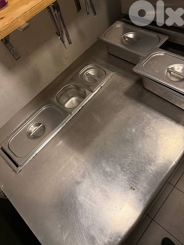 stainless steel  2 doors counter refrigerator 2