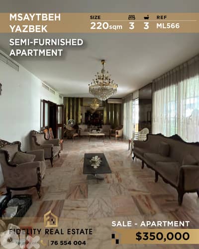 Apartment for sale in Msaytbeh ML566 شقة  للبيع في مصيطبة